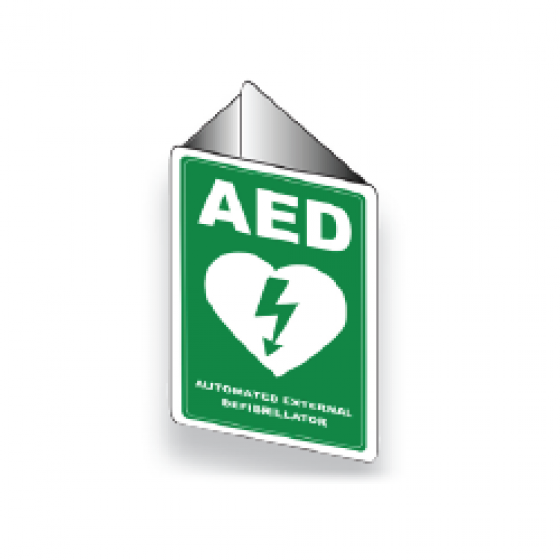 AED WALL SIGN ANGLED