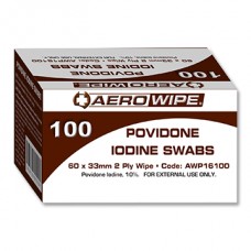 IODINE POVIDINE (BOX 100). 60MM X 33MM SWABS