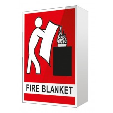 ANGLED FIRE BLANKET LOCATION SIGN - 150mm X 225mm