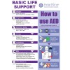 AED CPR WALL CHART A3 